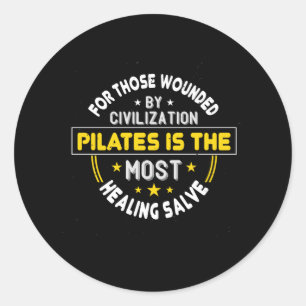 Sticker Rond Pilates Est Le Salve Le Plus Guérison