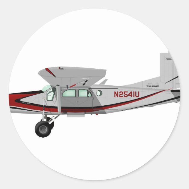 Sticker Rond Pilatus PC-6 Turbo Porter (Devant)