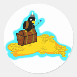 Sticker Rond Pile d'argent