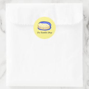 Sticker Rond Pile de tortillas de farine