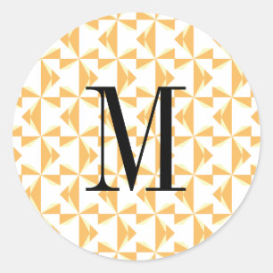 Sticker Rond Piles de Citrouille initiales personnalisées