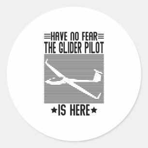 Sticker Rond Pilote de planeurs Glide Thermals Hobby Don