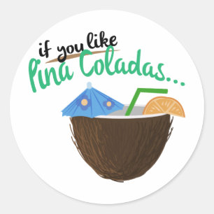 Sticker Rond Pina Colada