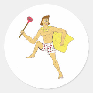 Sticker Rond pince et sous-vêtements