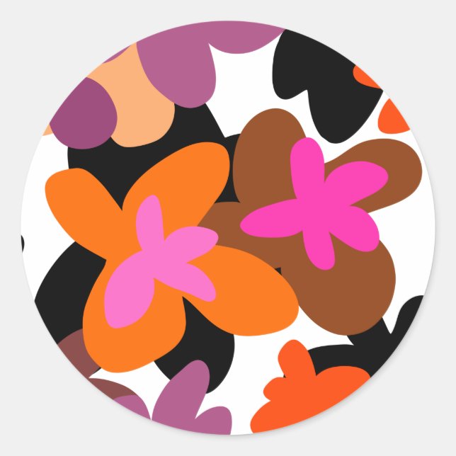 Sticker Rond Pincé floral (Devant)