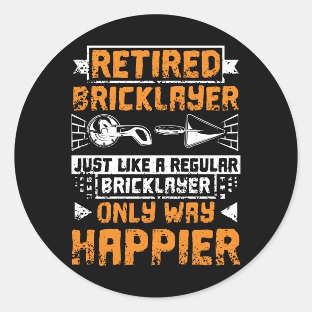 Sticker Rond Pinceau de retraite (Devant)