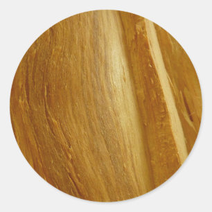 Sticker Rond Pine Wood II Faux Texture en bois
