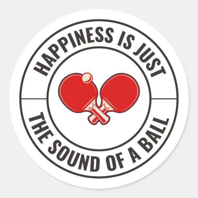 Sticker Rond Ping-pong de ping-pong Jeux (Devant)