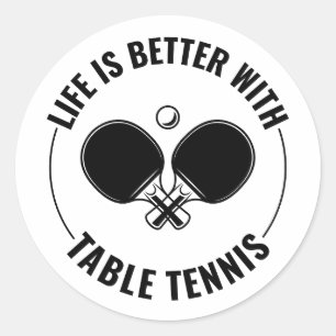 Sticker Rond Ping-pong de ping-pong Jeux