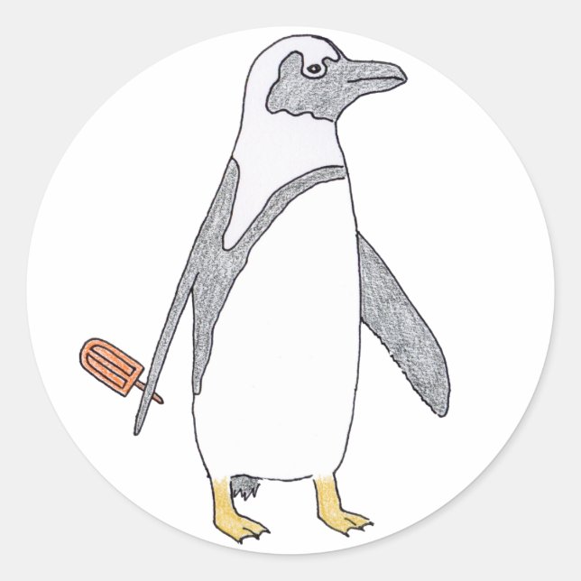 Sticker Rond pingouin (Devant)