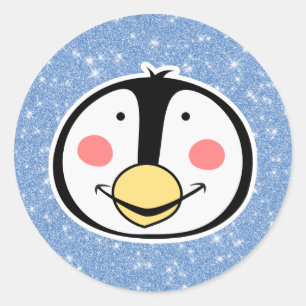 Sticker Rond Pingouin