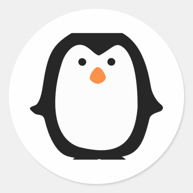 Sticker Rond Pingouin (Devant)