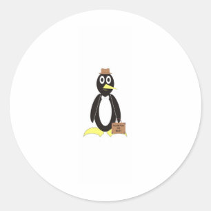 Sticker Rond Pingouin