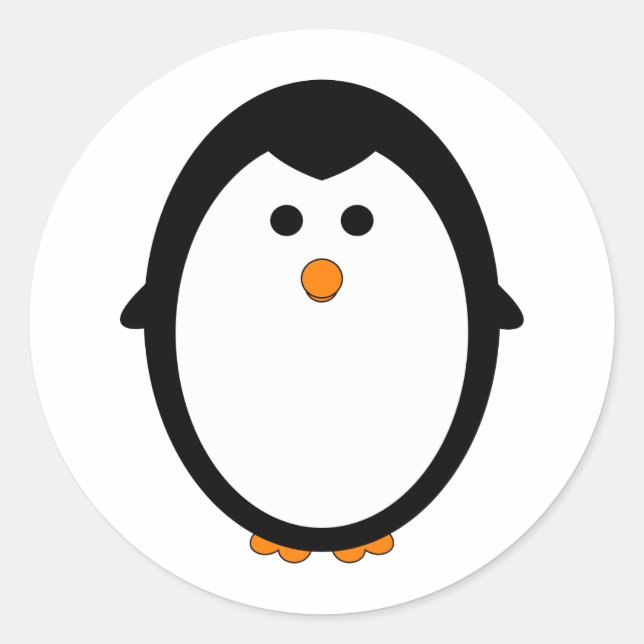 Sticker Rond Pingouin (Devant)