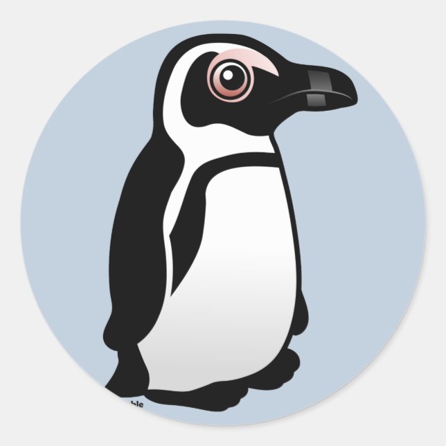 Sticker Rond Pingouin africain (Devant)