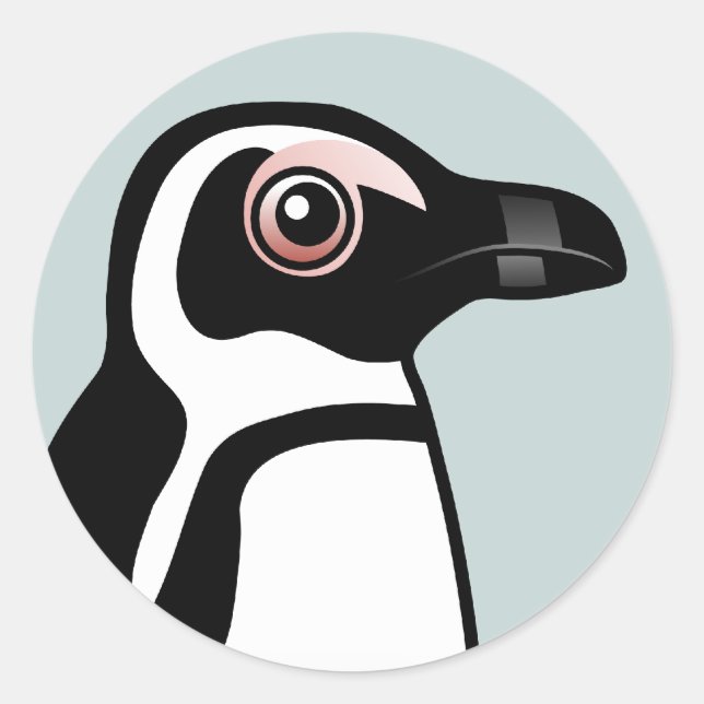 Sticker Rond Pingouin africain (Devant)