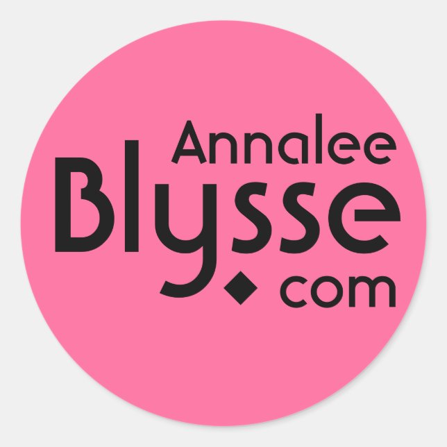 Sticker Rond Pink and Black Votre nom en tant qu'URL promotionn (Devant)