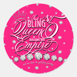 Sticker Rond Pink Demandez-moi comment obtenir gratuitement des