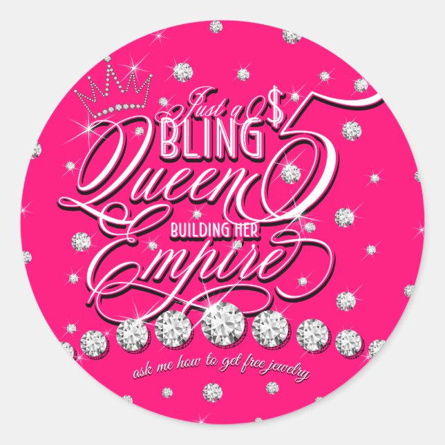 Sticker Rond Pink Demandez-moi comment obtenir gratuitement des (Devant)