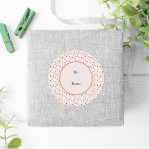 Sticker Rond Pink d'hiver Pastel Amusants Pois Noël