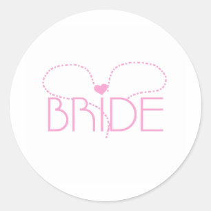Sticker Rond Pink Heart