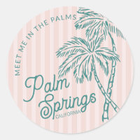 Pink Palm Spring Pastel Beach Party Enveloppe Favo