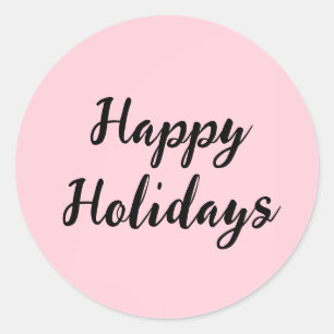 Sticker Rond Pink pastel joyaux vacances Noël stylet simple