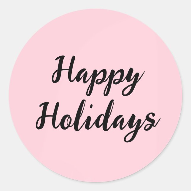 Sticker Rond Pink pastel joyaux vacances Noël stylet simple (Devant)