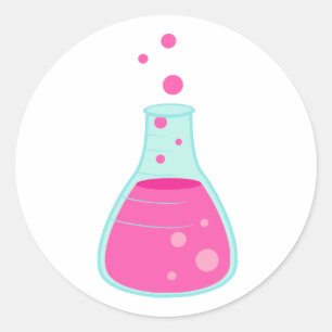 Sticker Rond Pink Science Beer