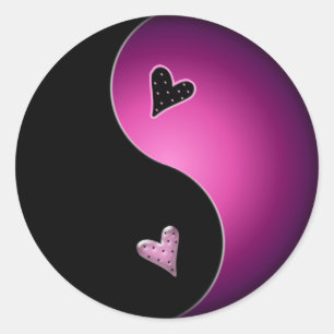 Sticker Rond pink yyang