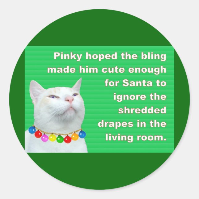 Sticker Rond Pinky's Bling (Devant)