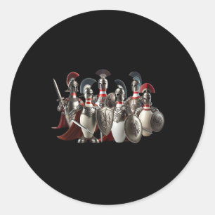 Sticker Rond Pins de Bowling amusant Bowling Graphisme Pins de 
