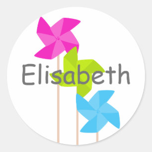 Sticker Rond Pinwheel Trio