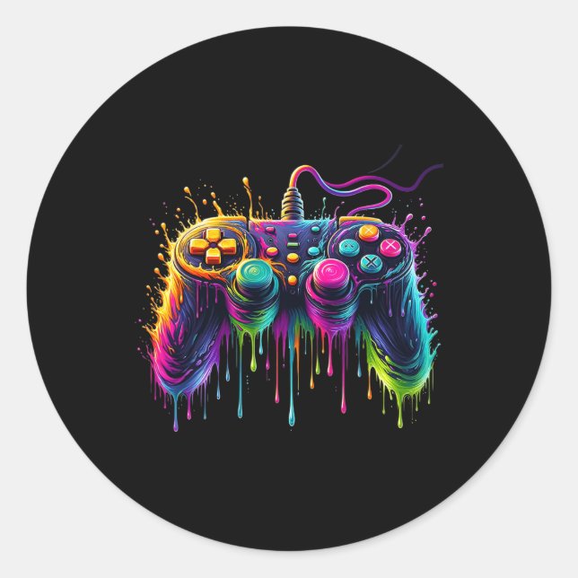 Sticker Rond Pion Pour Joueur de Jeux Graphisme Design 2 (Devant)
