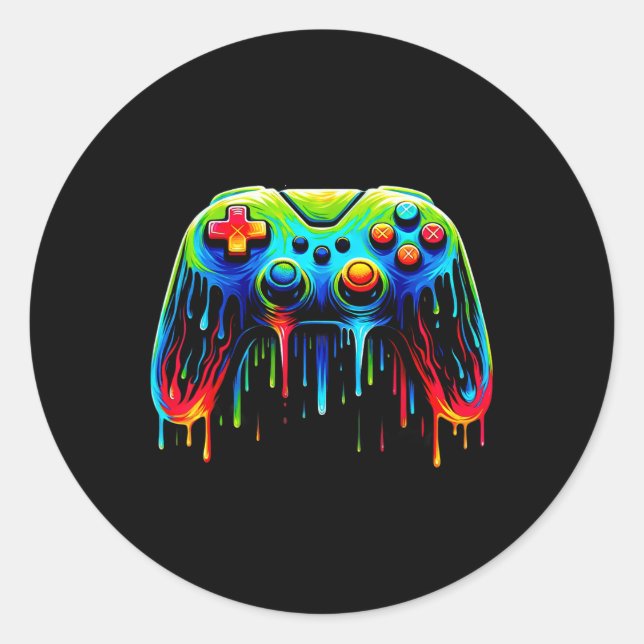 Sticker Rond Pion Pour Joueur De Jeux Graphisme Design 3 (Devant)