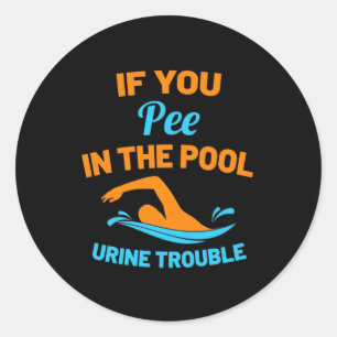 Sticker Rond Pipe De Bain Dans La Piscine