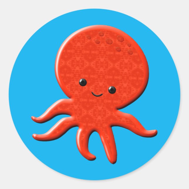 Sticker Rond Pipe rouge mignonne (Devant)
