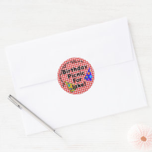 Sticker Rond Pique-nique d'anniversaire