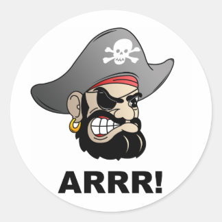 Sticker Rond Pirate