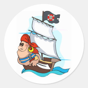 Sticker Rond Pirate