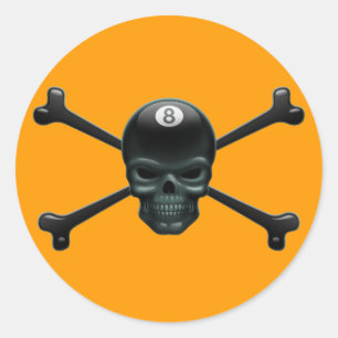 Sticker Rond Pirate à 8 billes