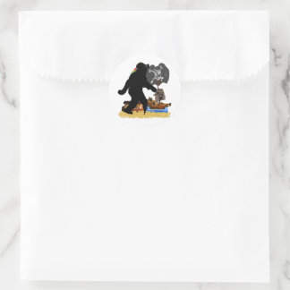 Sticker Rond Pirate Capitaine Sasquatch