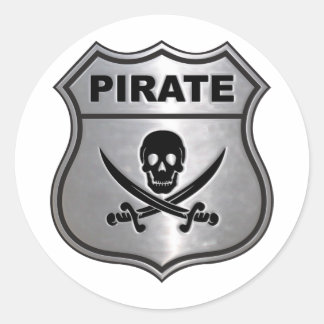 Sticker Rond Pirate Crest