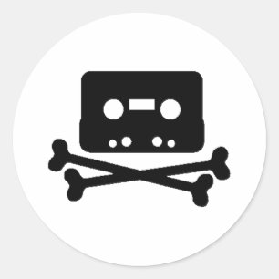 Sticker Rond Pirate de bande de mixage