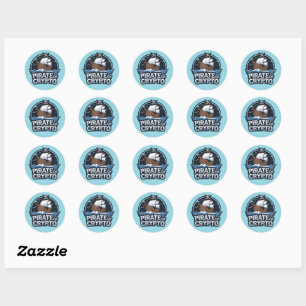 Sticker Rond Pirate de Crypto