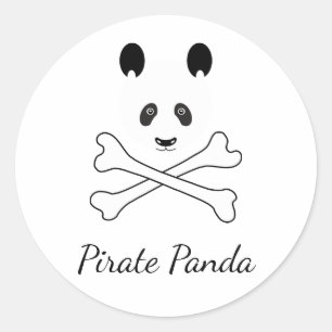 Sticker Rond Pirate de Panda