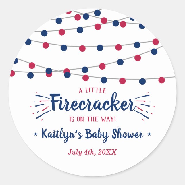 Sticker Rond Pirate En Chemin ! baby shower 4 juillet (Devant)