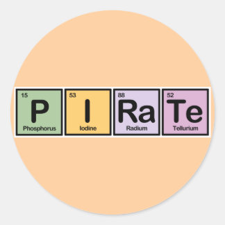 Sticker Rond Pirate en éléments