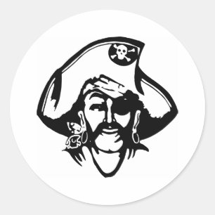 Sticker Rond Pirate pirate