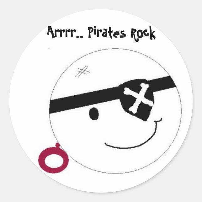 Sticker Rond Pirates Rock (Devant)